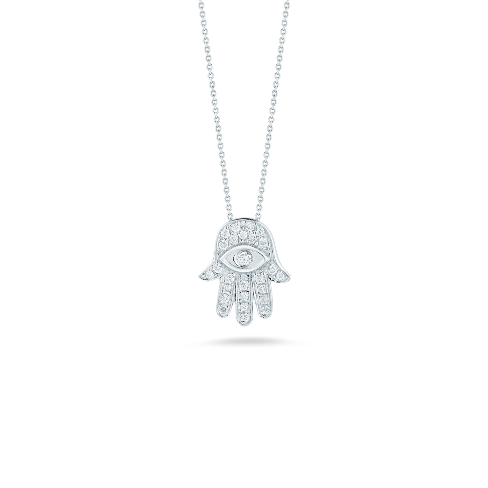 Tiny Treasures Diamond Hamsa Necklace