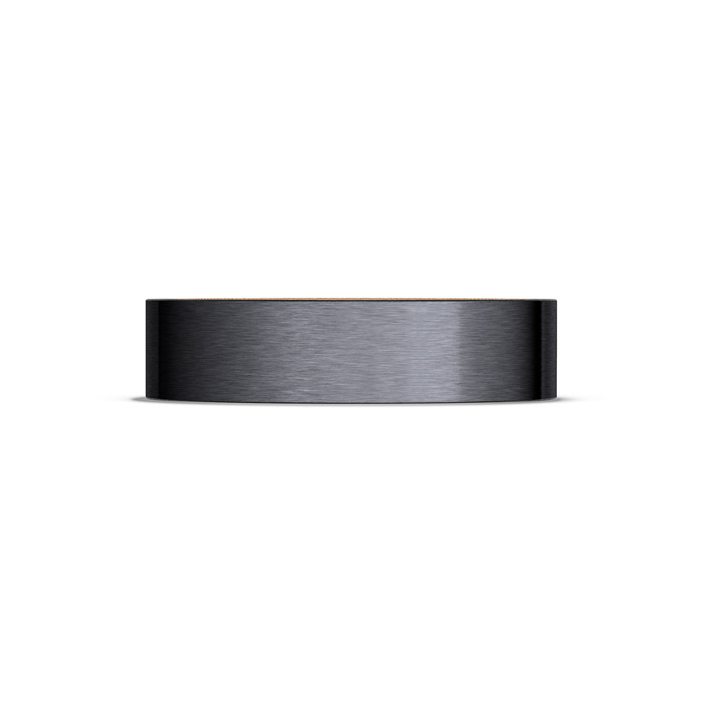 Titanium Two-Tone Flat Wedding Band - 6mm