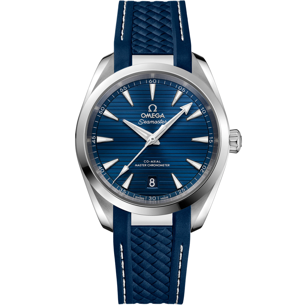 SEAMASTER AQUA TERRA 150M 38 MM, STEEL ON RUBBER STRAP
