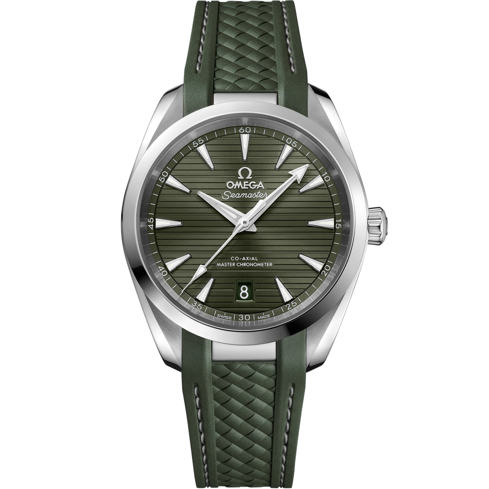 SEAMASTER AQUA TERRA 150M 38 MM, STEEL ON RUBBER STRAP