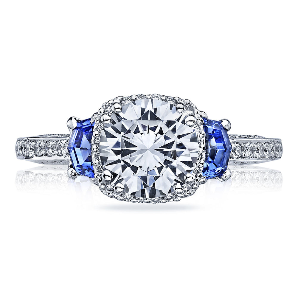 Round 3-Stone Engagement Ring