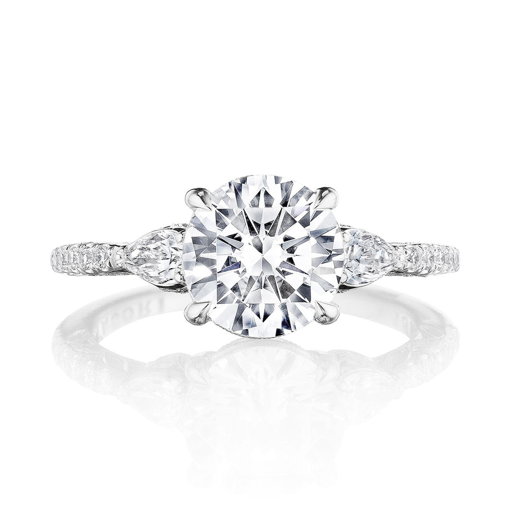 Round 3-Stone Engagement Ring
