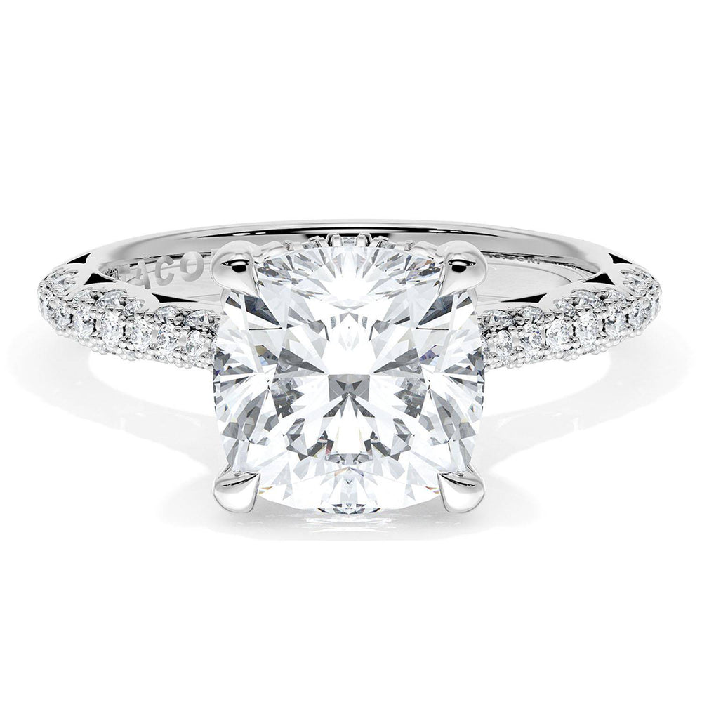 Cushion Bloom Engagement Ring