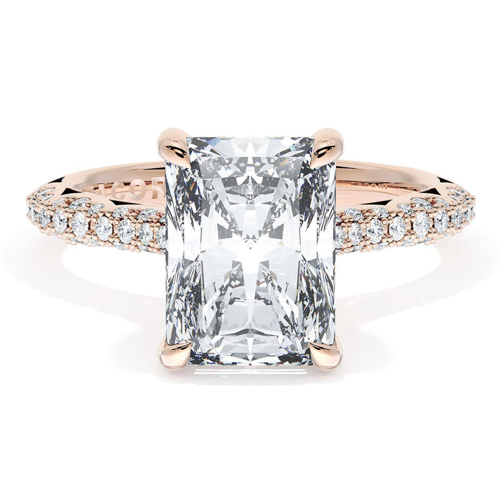 Radiant Bloom Engagement Ring