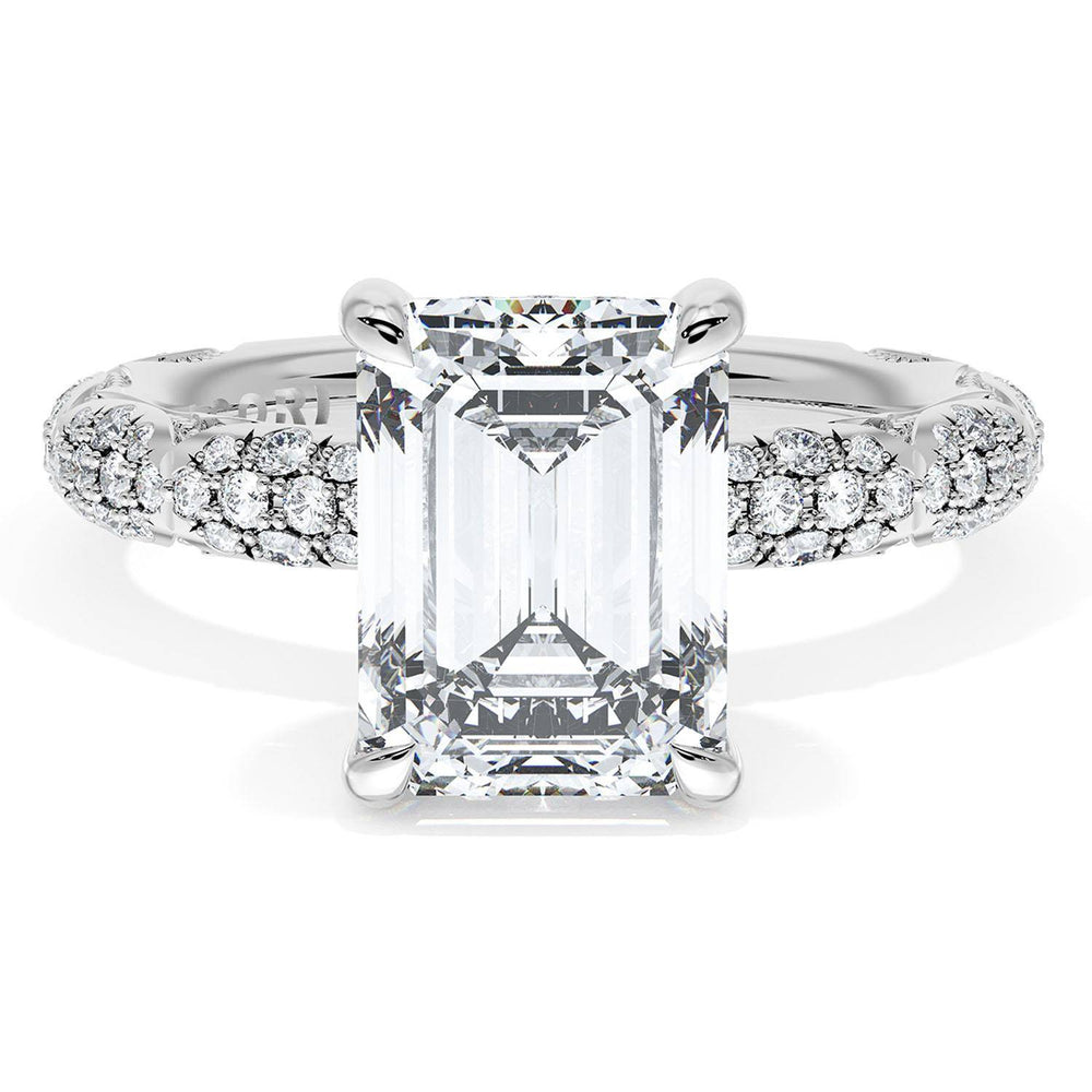 Emerald Bloom Engagement Ring