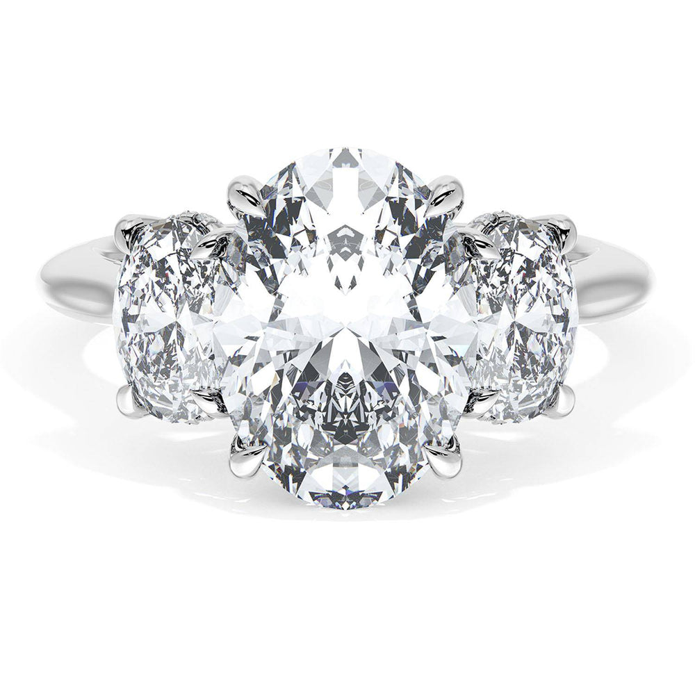 Oval 3-Stone Engagement Ring