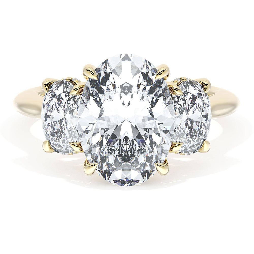 Oval 3-Stone Engagement Ring