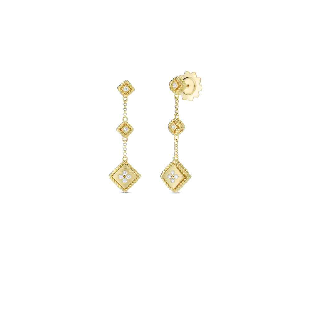 Palazzo Ducale Diamond Accent Satin Single Drop Earrings