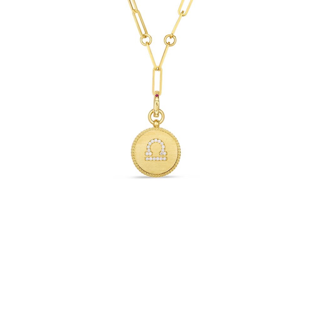 Venetian Princess Diamond Zodiac Medallion Necklace