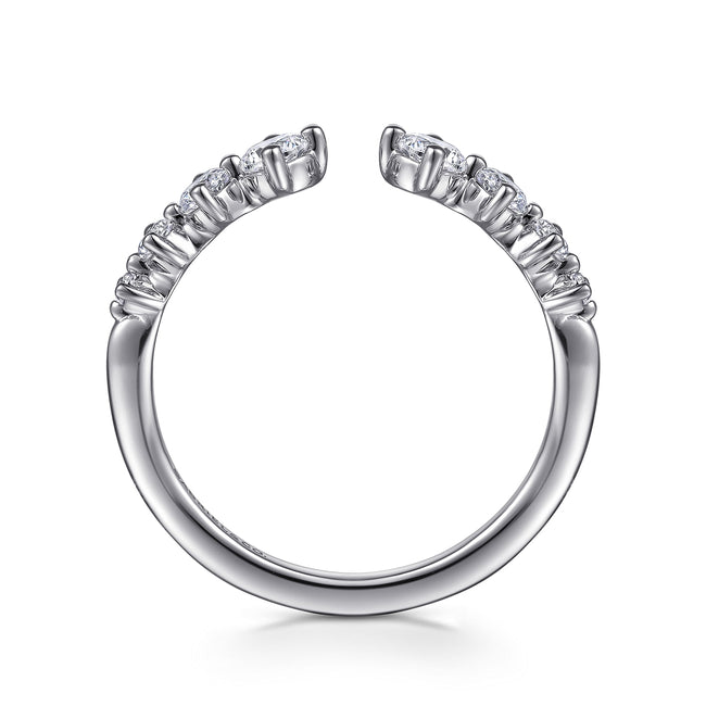 14K White Gold Prong Diamond Anniversary Band