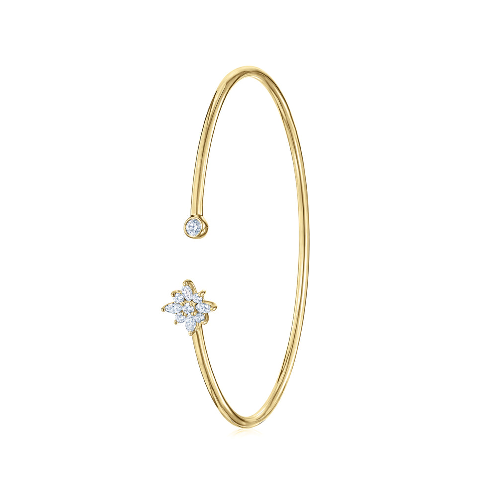 Portofino Confetti Diamond Bangle in 18K White Gold