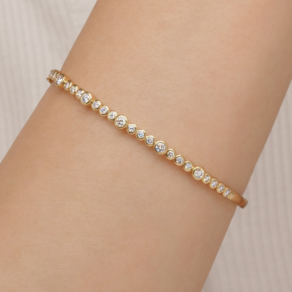 Portofino Confetti Diamond Bangle in 18K Yellow Gold