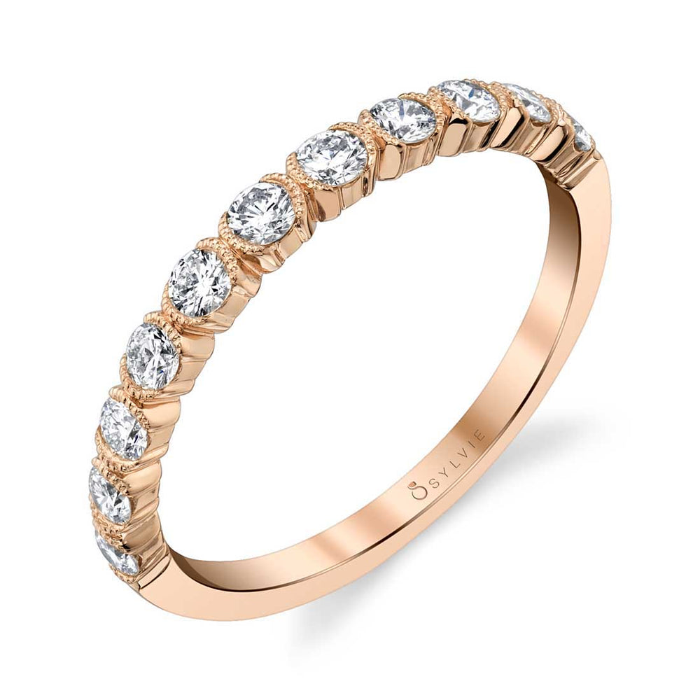 Sylvie Unique Bezel Set Stackable Band - Margot