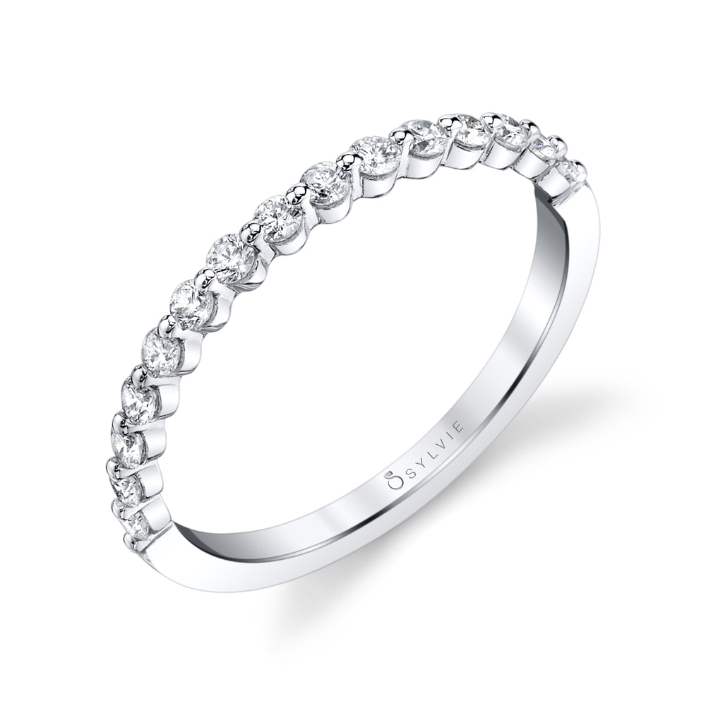 Sylvie Stackable Wedding Band - Cerise