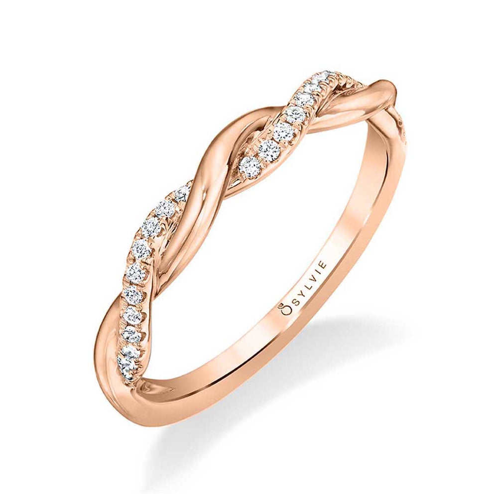 Sylvie Modern Spiral Wedding Band -Yasmine