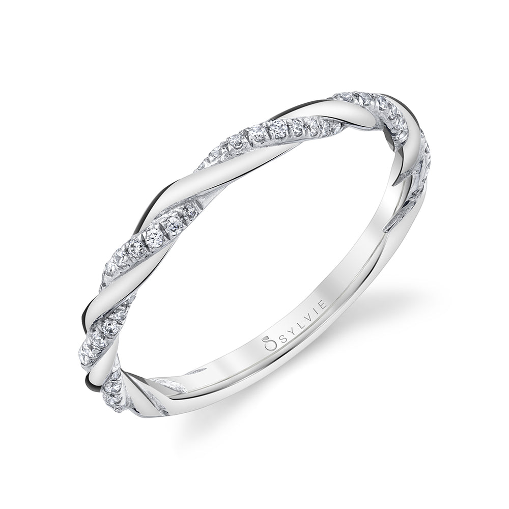 Sylvie Spiral Diamond Wedding Band - Jolie