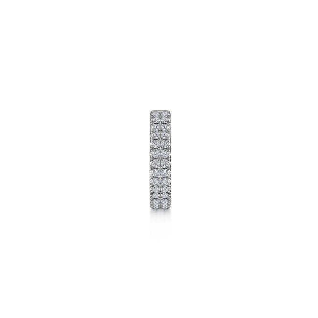 14K White Gold 15mm Diamond Earcuff Earring