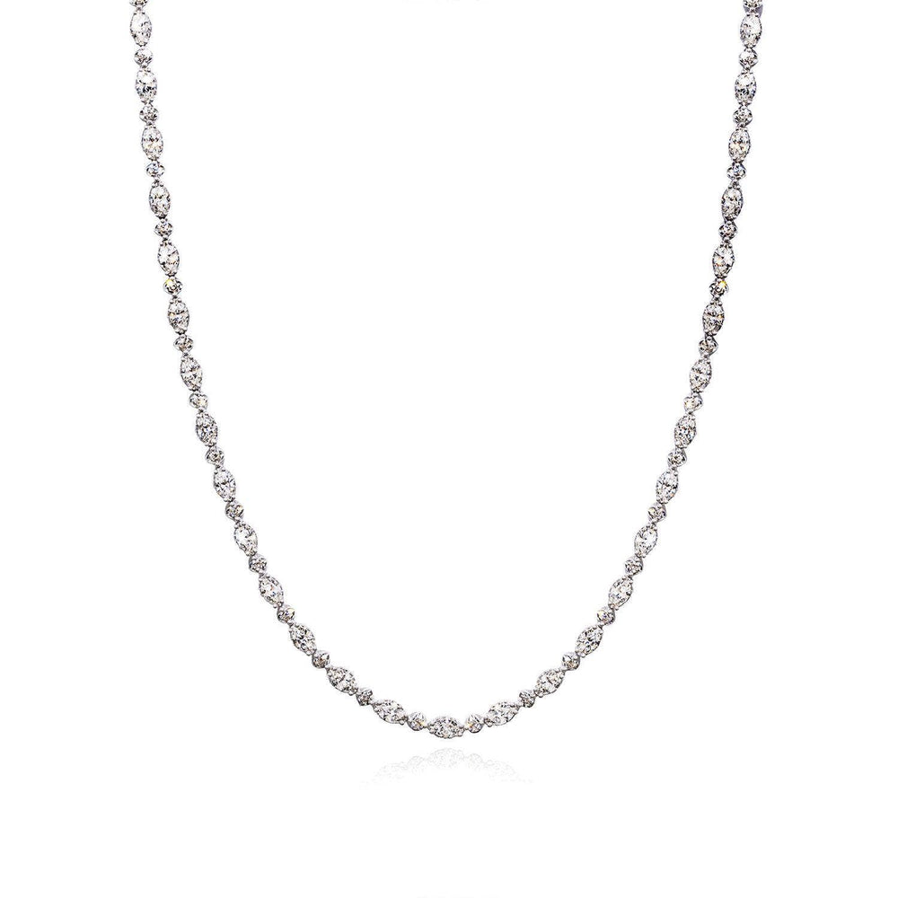 Mixed Diamond Tennis Necklace