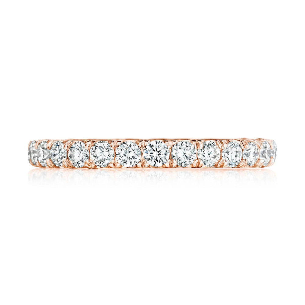 French Pavé Diamond Wedding Band - 2.5mm