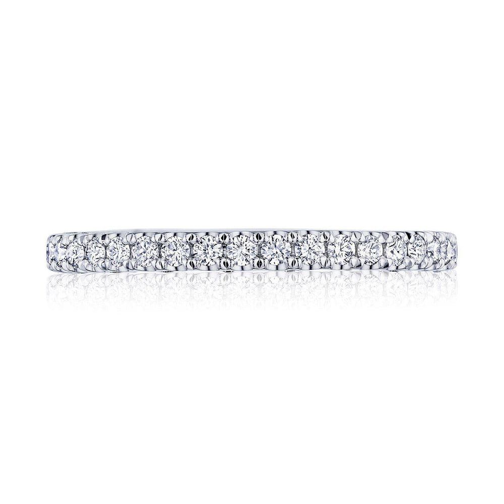 French Pavé Diamond Wedding Band - 2mm