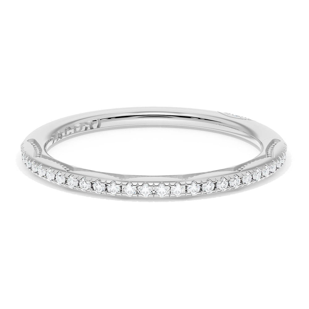 French Pavé Diamond Wedding Band, 1.70mm
