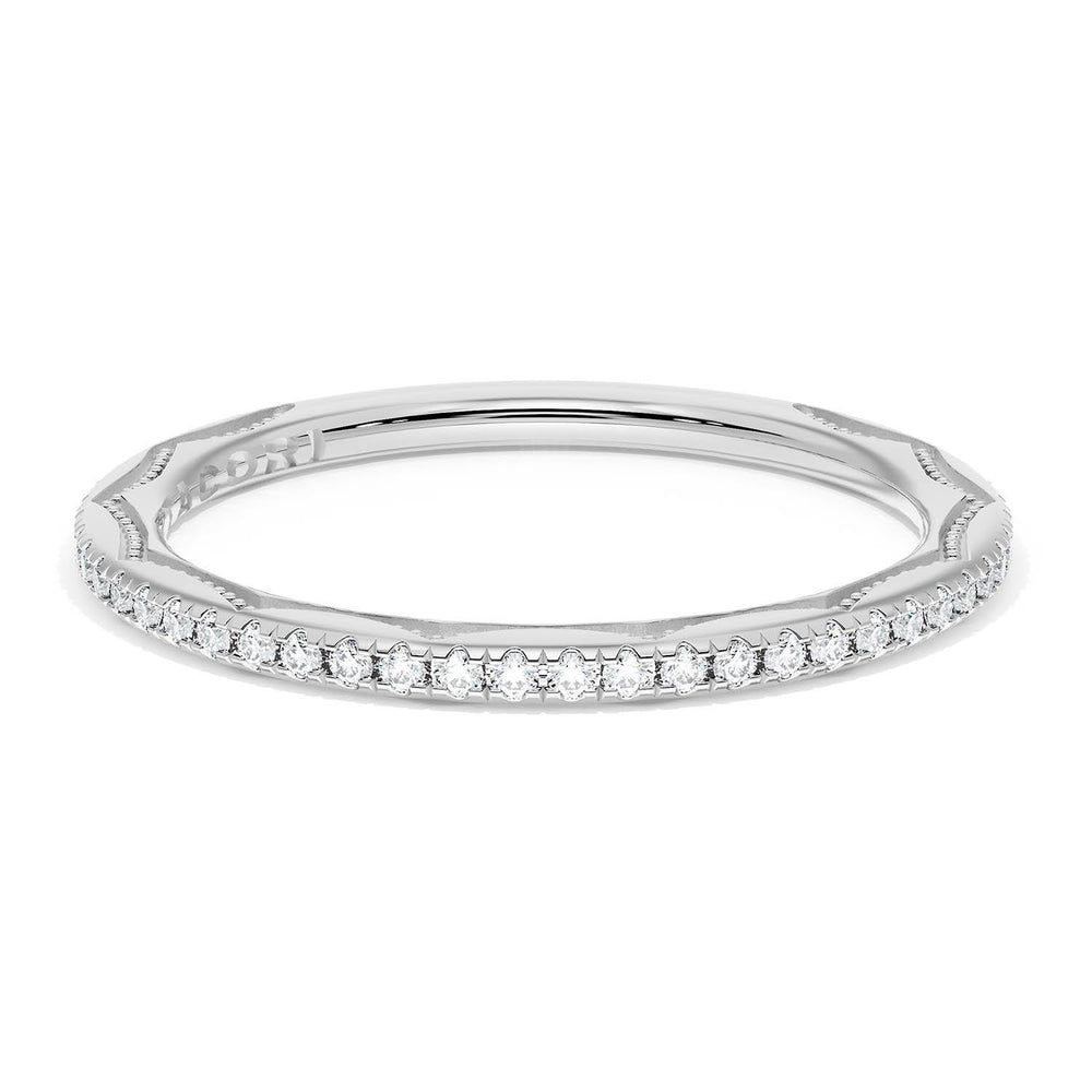 French Pavé Diamond Wedding Band, 1.70mm