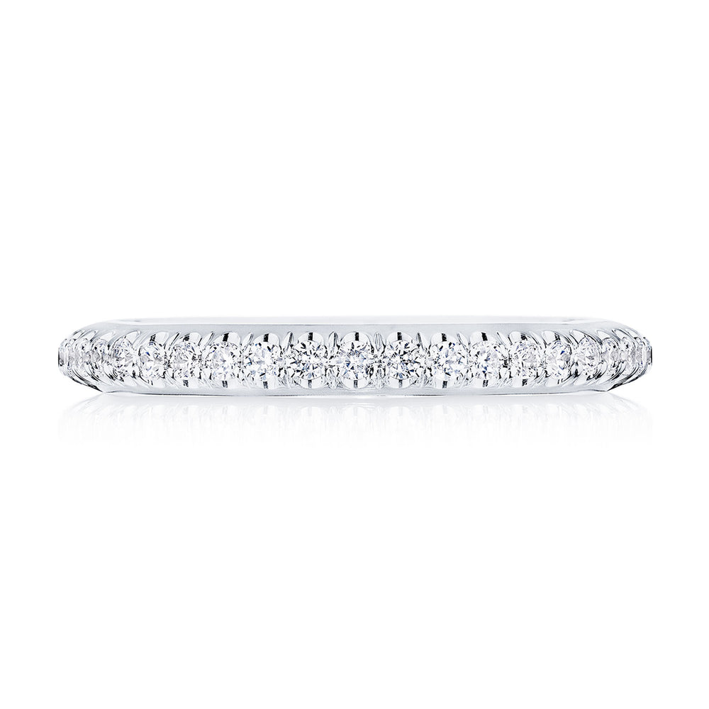 Single Row Pavé Wedding Band