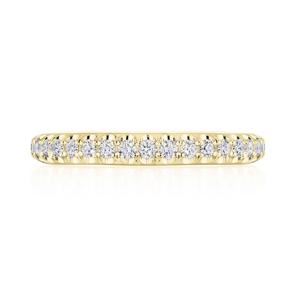 Single Row Pavé Wedding Band