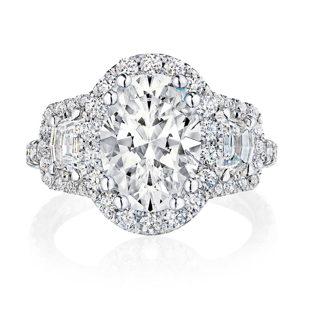 Oval 3-Stone Engagement Ring