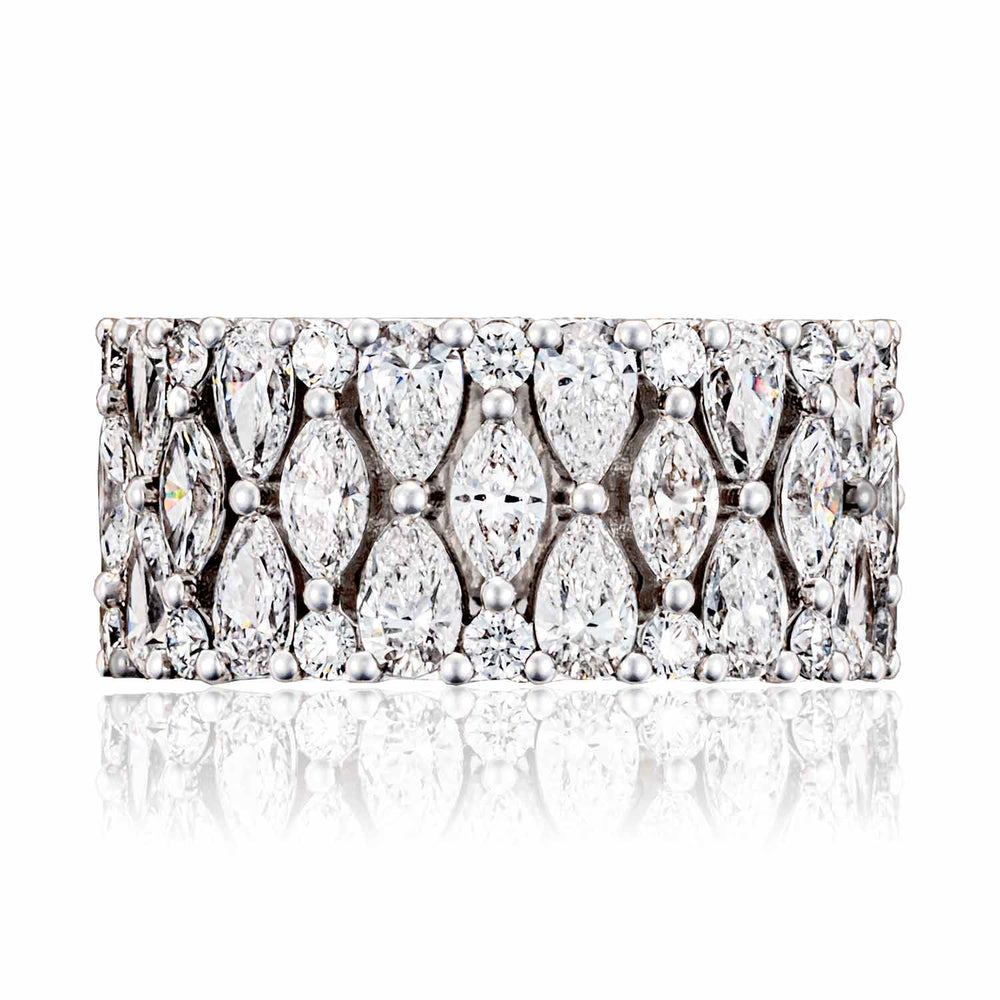 Marquise and Pear Mosaic Band