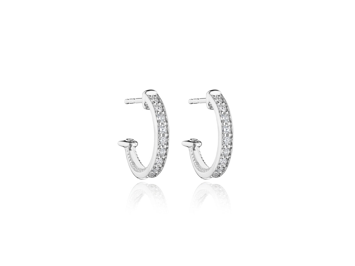 15MM FELICITY POST DIAMOND HOOP