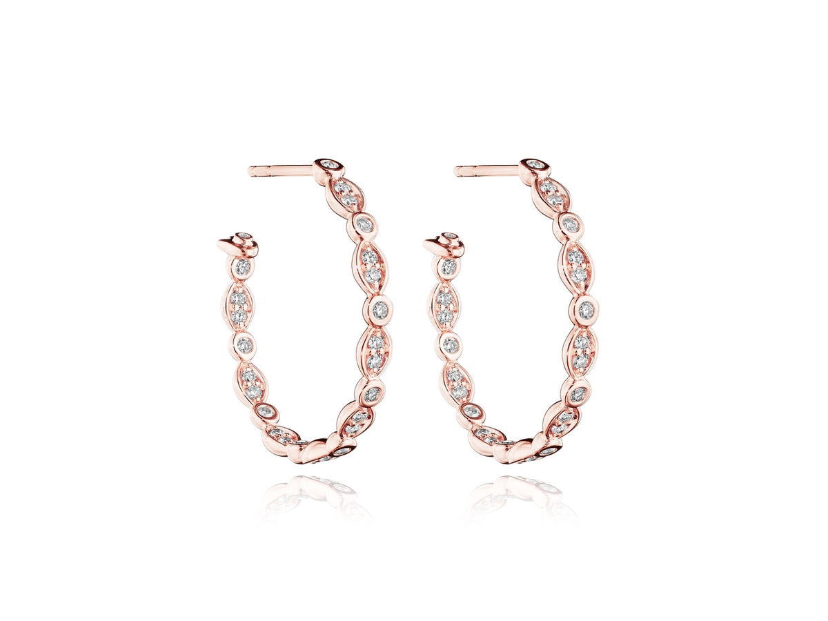 25MM NOBILITY DIAMOND HOOP