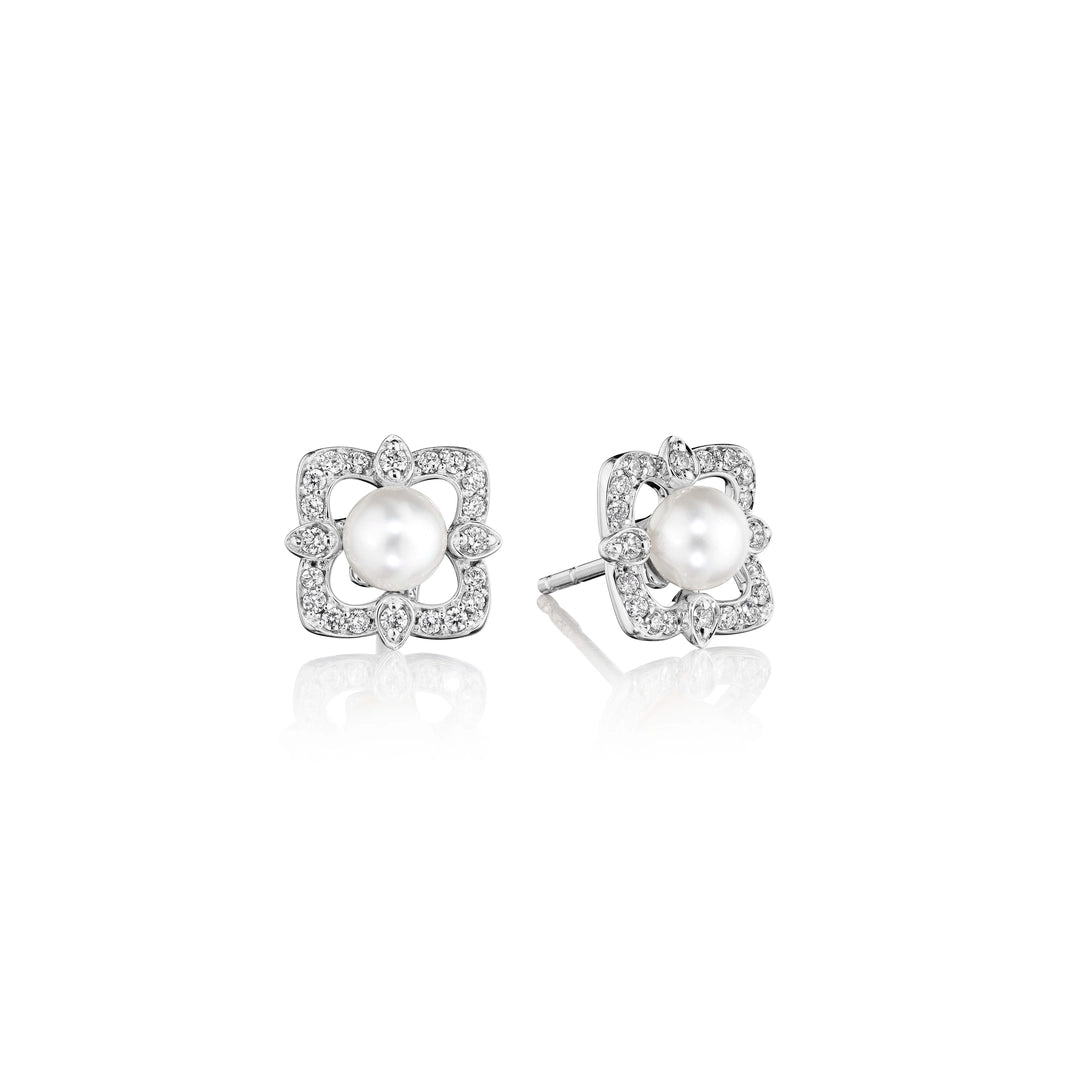 FIORE PEARL & DIAMOND STUD