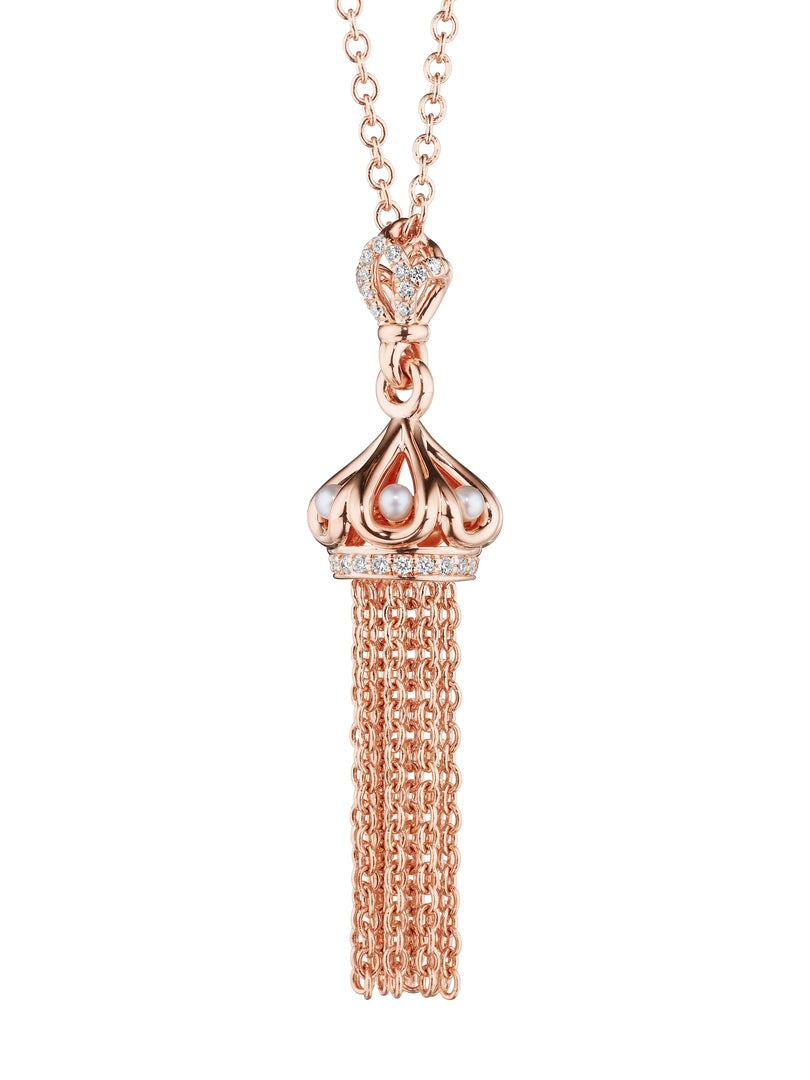 SMALL TASSEL SHINY PEARL PENDANT