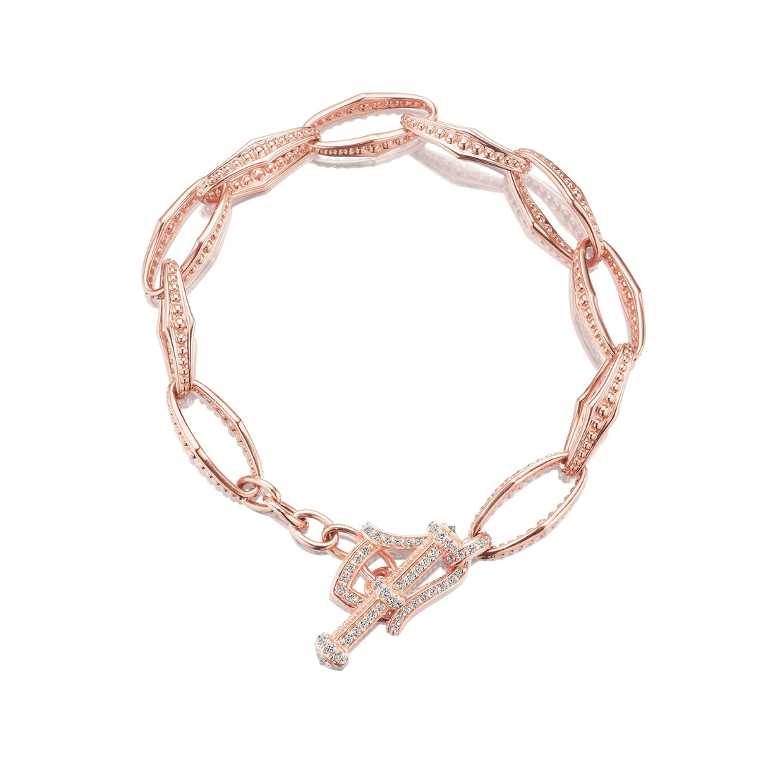 ROSECLIFFE BEADED BRACELET WITH DIAMOND TOGGLE