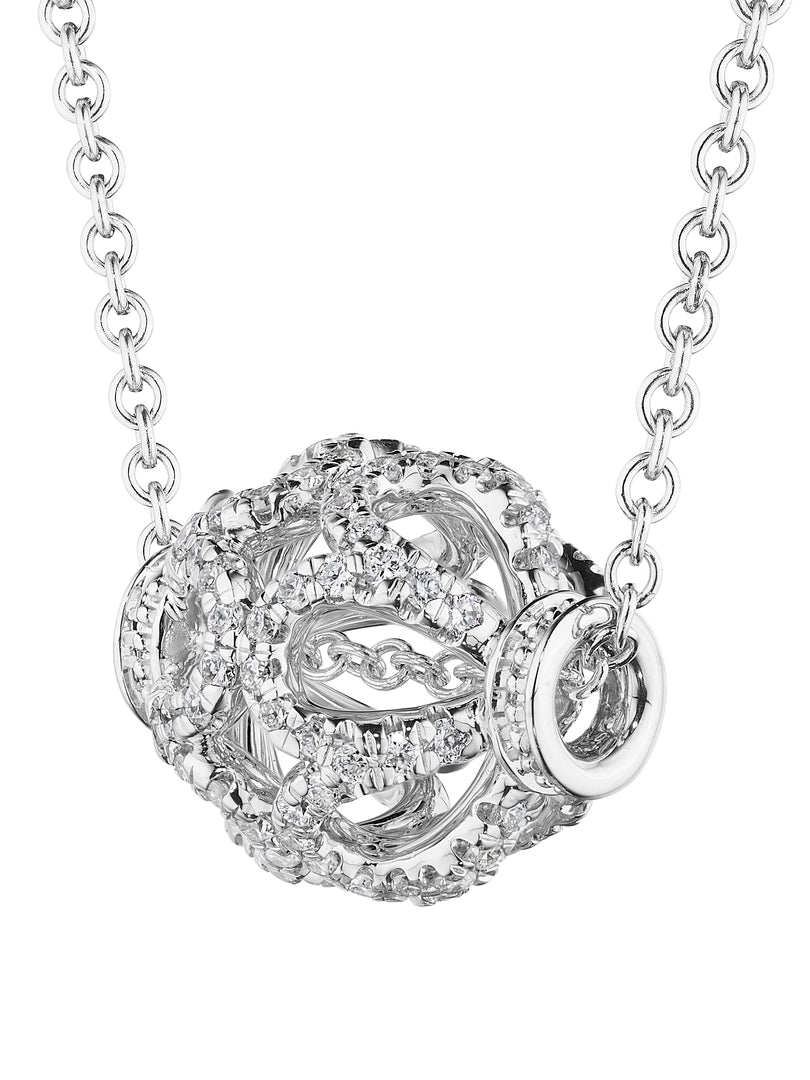 DIAMOND ROSE BEAD PENDANT
