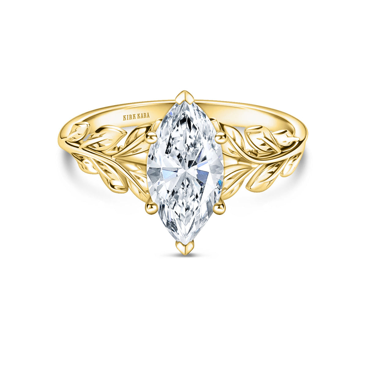 Floral Leaf Inspired Classic Engagement Ring