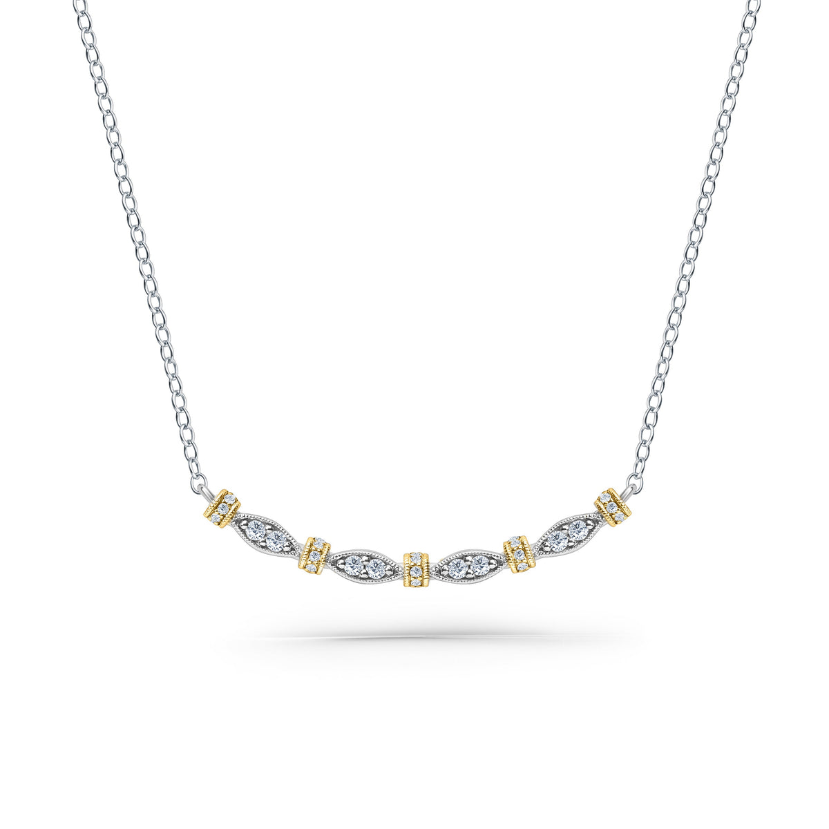 Diamond Designer Geometric Bar Necklace