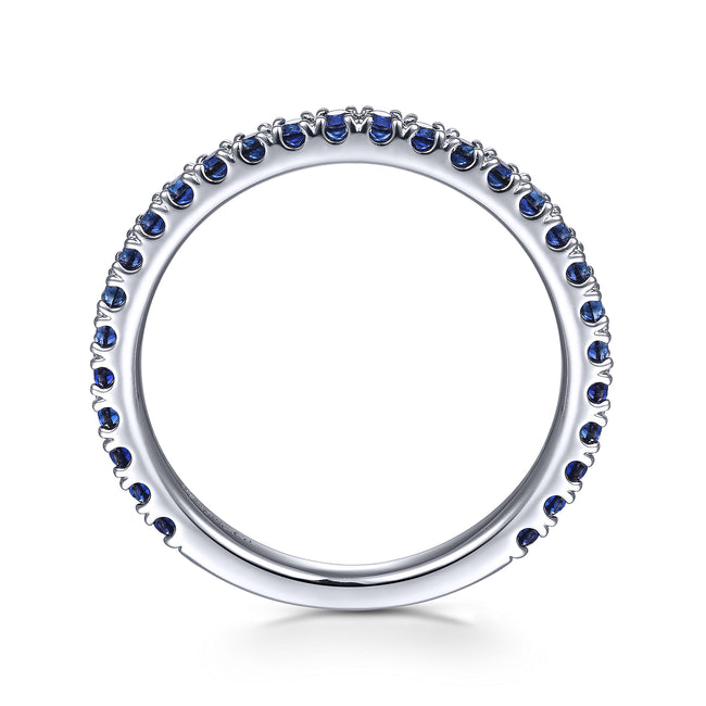 14K White Gold Sapphire Stackable Ring
