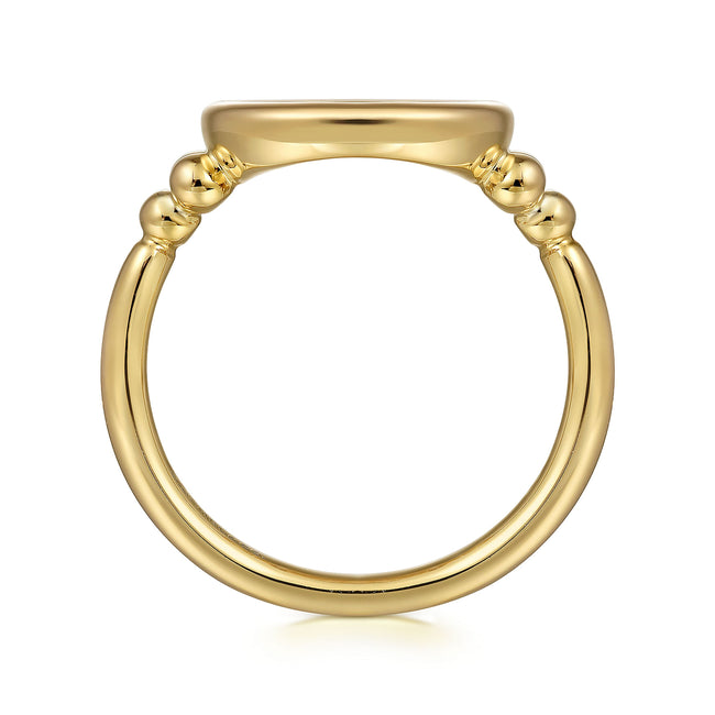 14K White and Yellow Gold Diamond Pavé Bujukan Ladies Ring