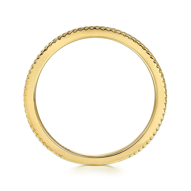 14K Yellow Plain Gold Stackable Ring