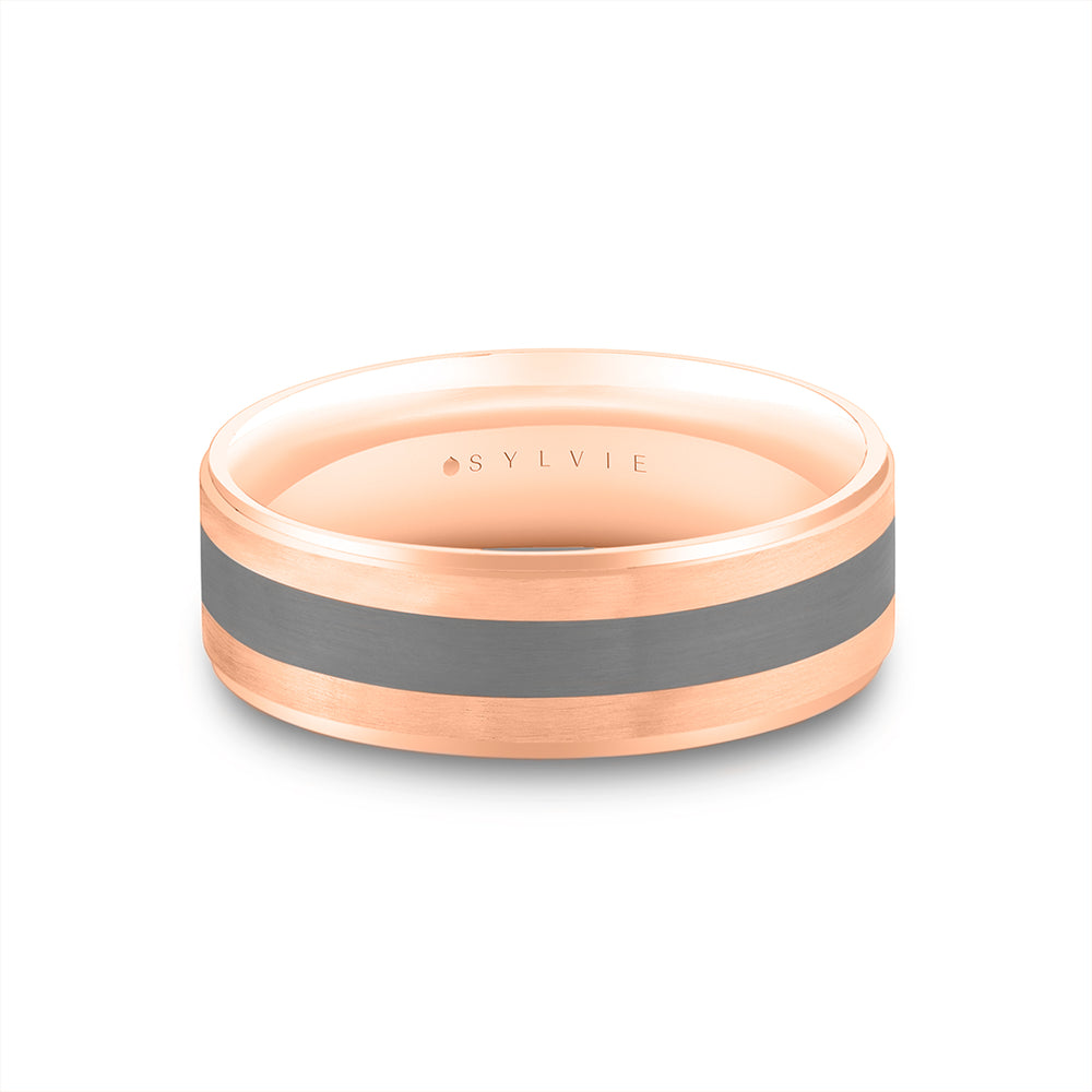 Sylvie Heritage Brushed Two Tone Men's Band - Kingston