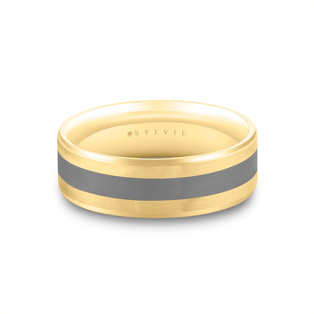 Sylvie Heritage Brushed Two Tone Men's Band - Kingston