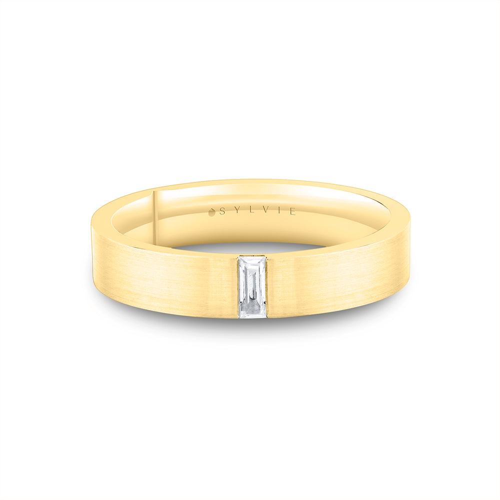 Sylvie Legacy Shell Brushed Baguette Men's Band - Beckham