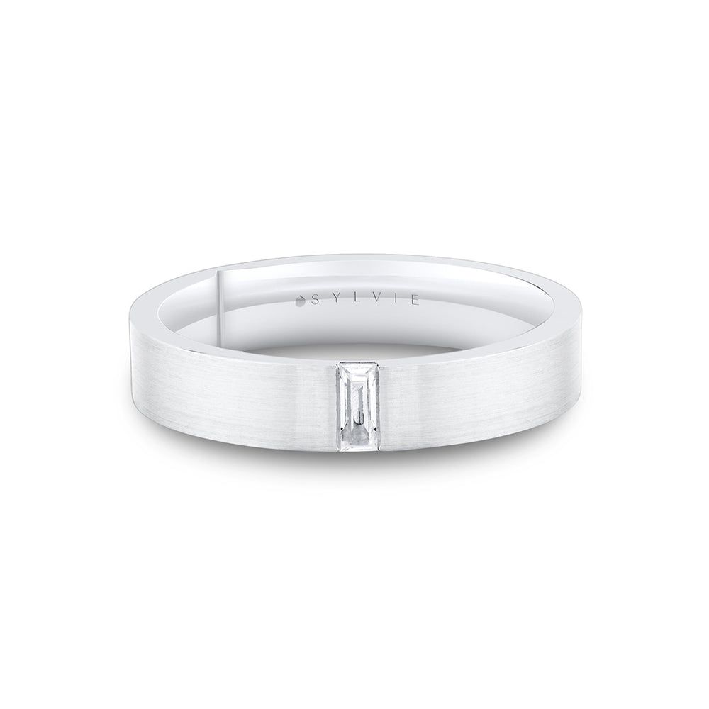 Sylvie Legacy Shell Brushed Baguette Men's Band - Beckham