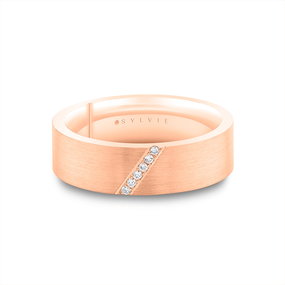 Sylvie Legacy Shell Brushed Diamond Men's Band - Everett