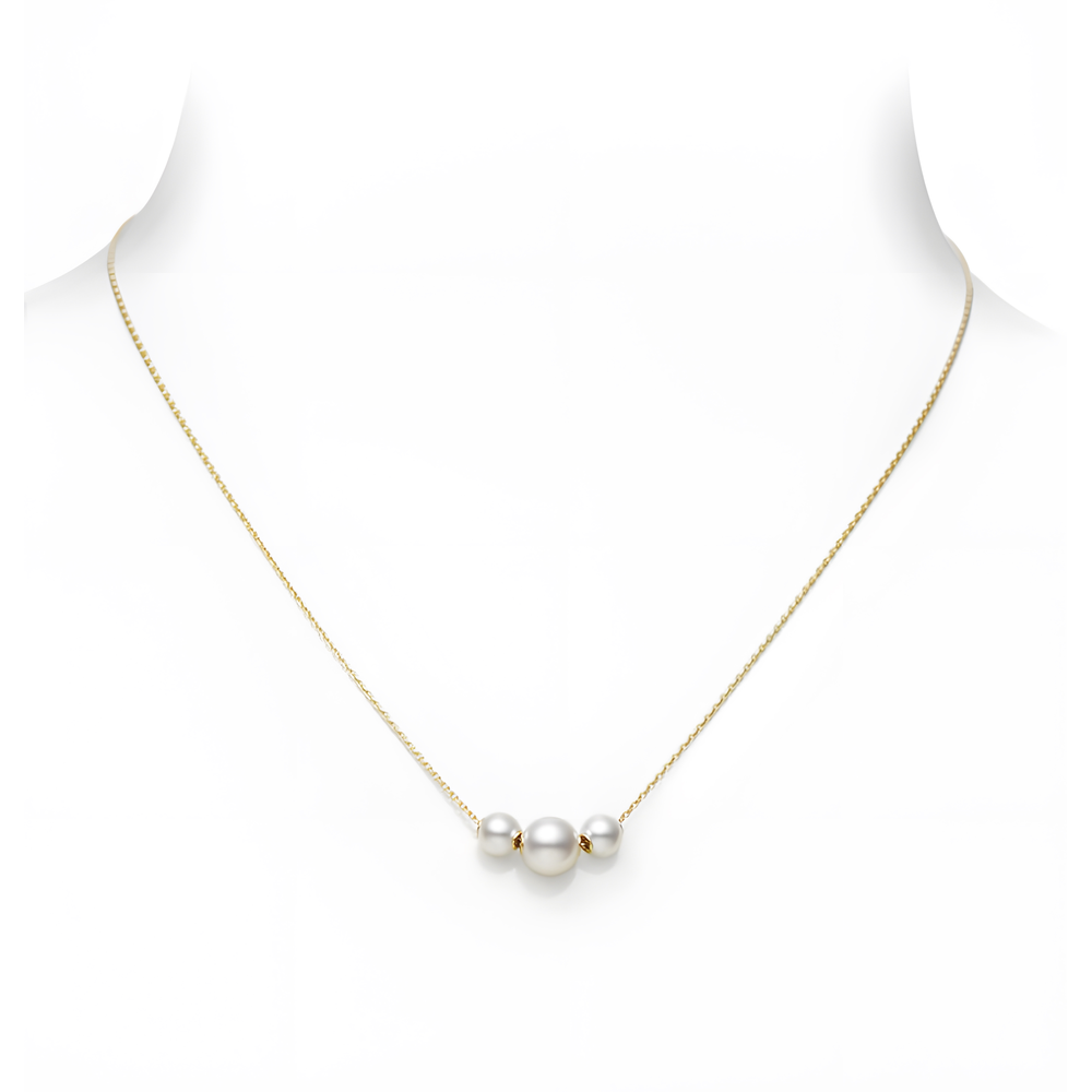 Pearls in Motion Akoya Cultured Pearl Pendant in 18K Yellow Gold