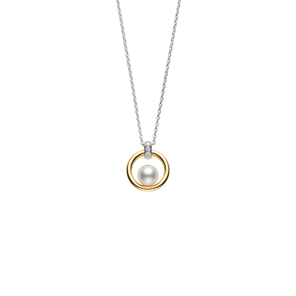 Akoya Cultured Pearl Circle Pendant