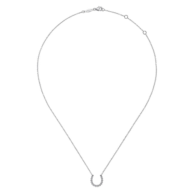 925 Sterling Silver Bujukan Bead Horseshoe Necklace