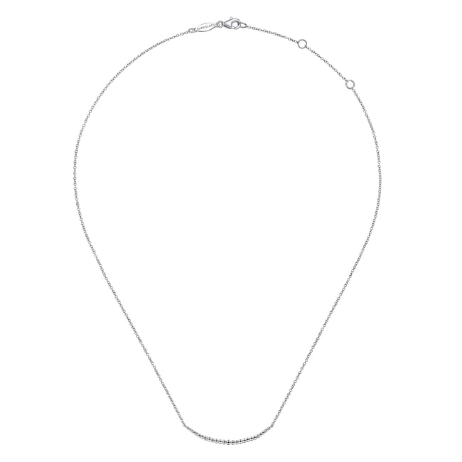 925 Sterling Silver Bujukan Bead Bar Necklace